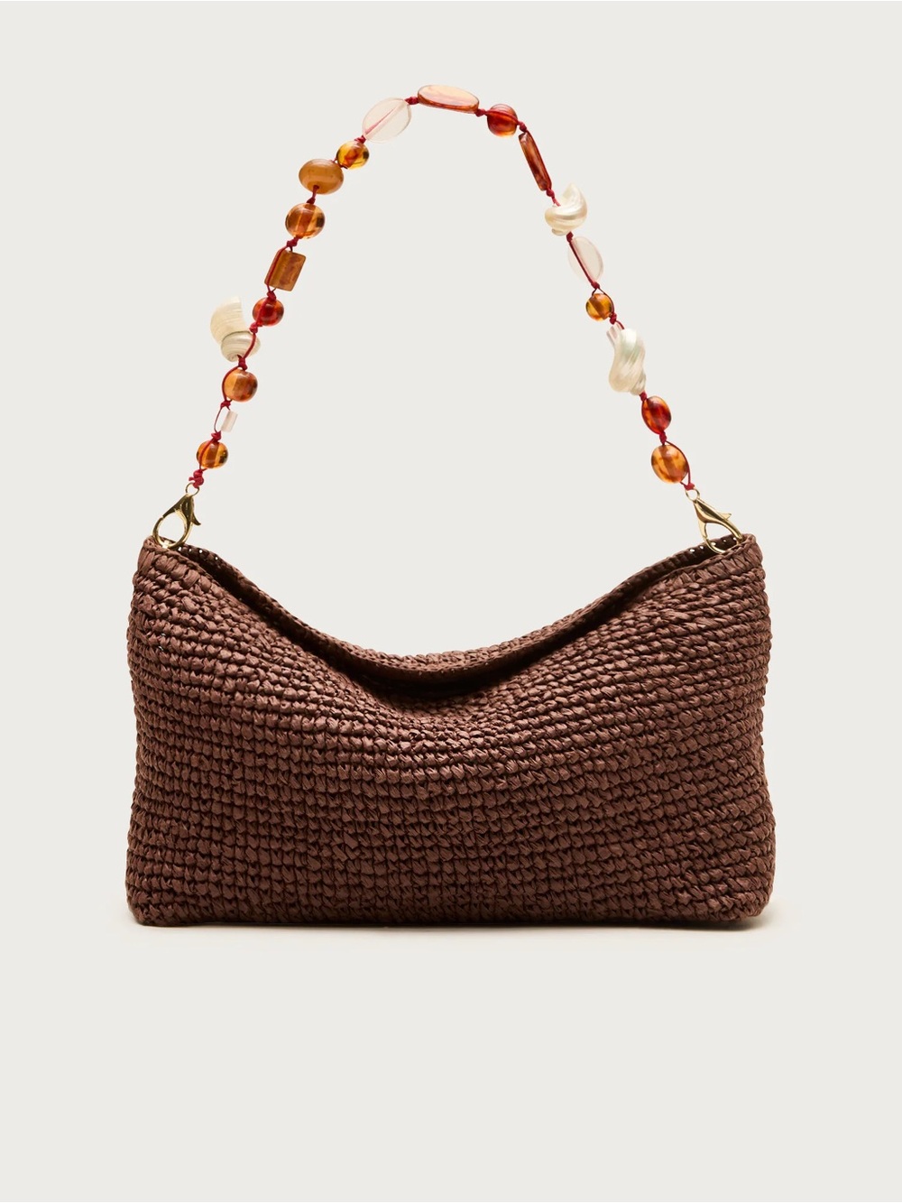 J. Crew Berkeley small straw bag with beaded strap